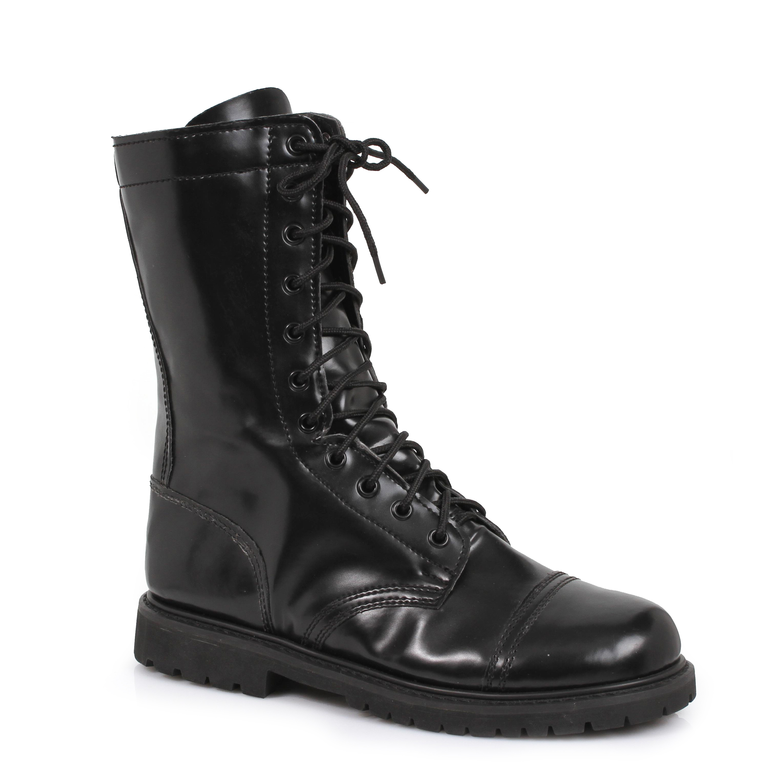 Ellie Shoes 121-Bernard Men's 1 Inch Heel Knee High Boots - Black PU, 17