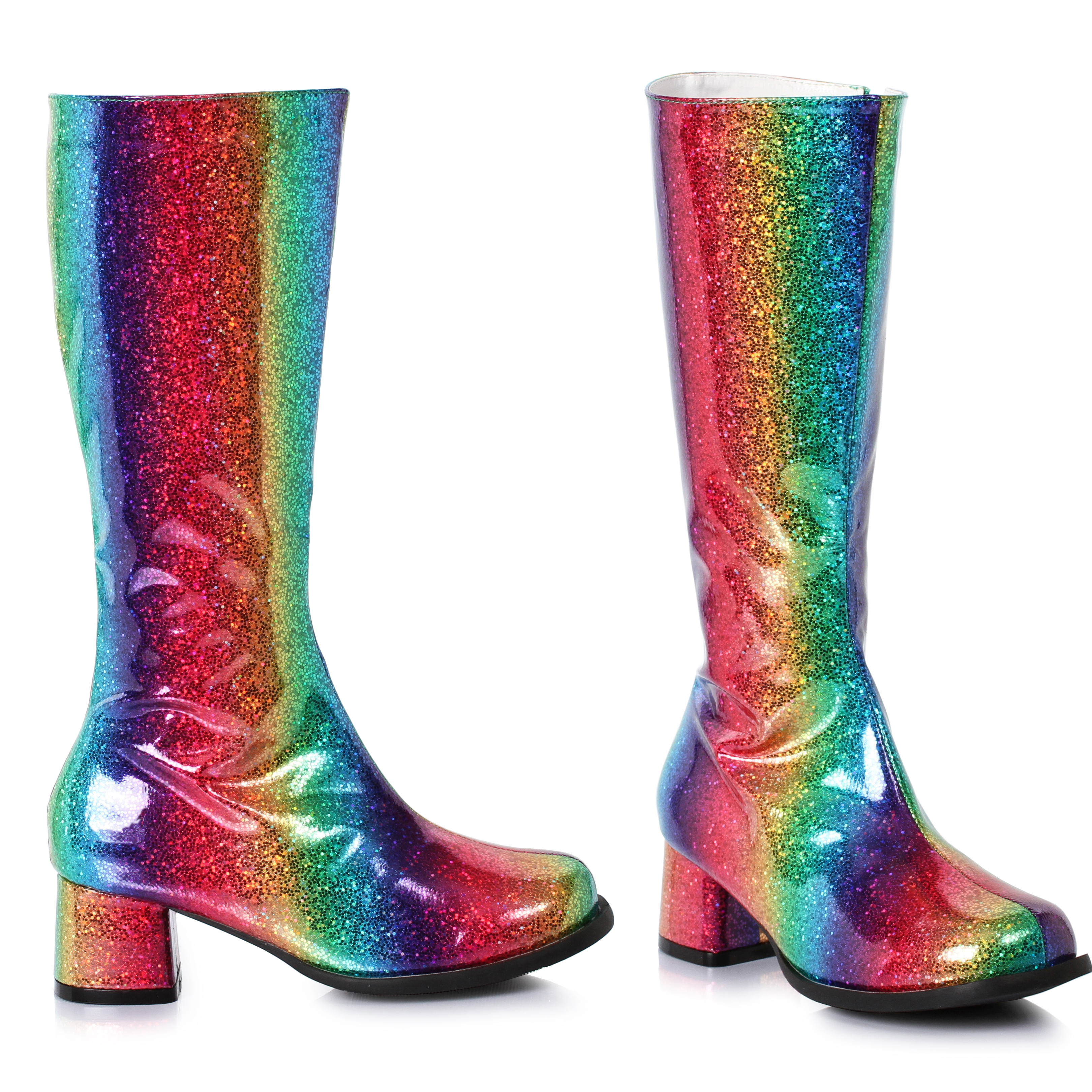 rainbow glitter boots